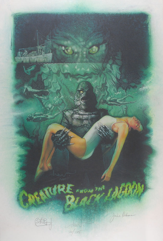 Lot #3055 Creature from the Black Lagoon Signed Lithograph