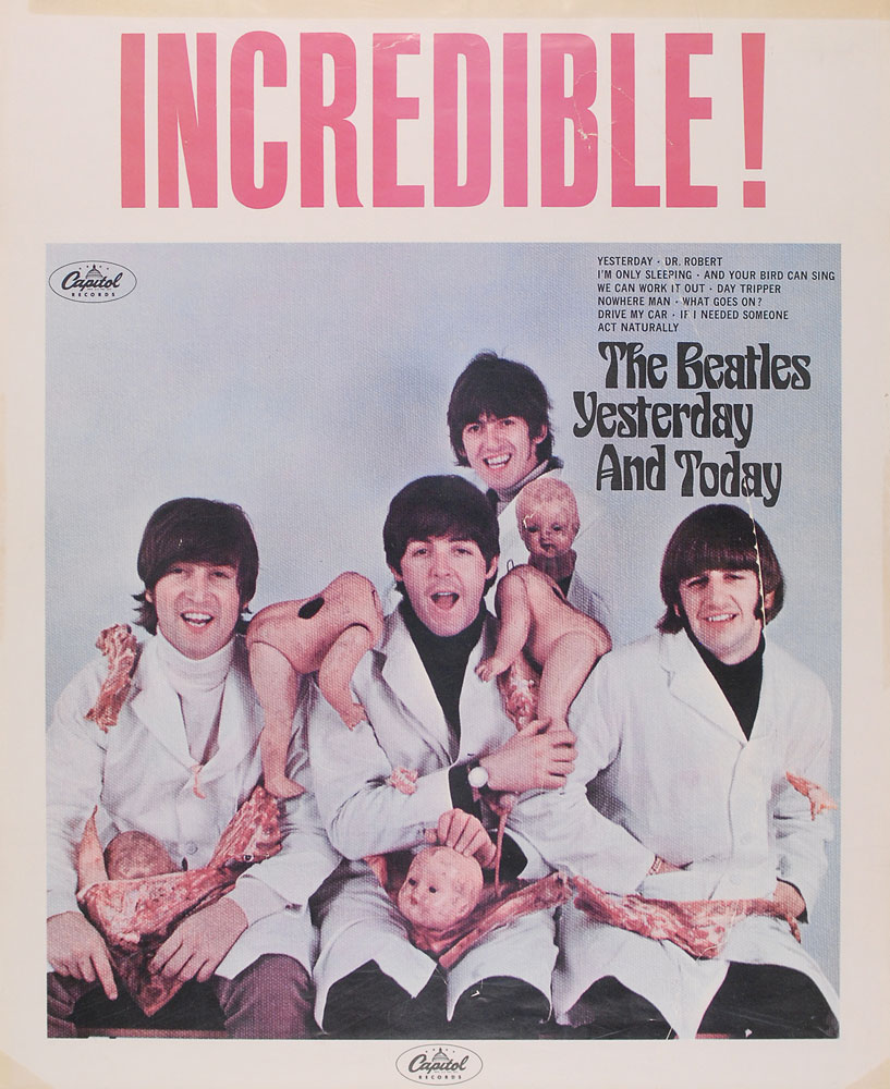 Lot #3225 Beatles Butcher Cover Promo Poster