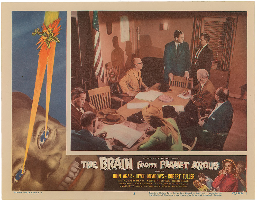 Lot #3053 The Brain From Planet Arous Lobby Card Set - Image 3