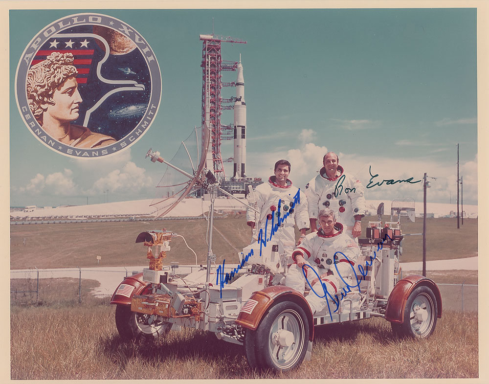 Lot #291 Apollo 17 Signed Photograph