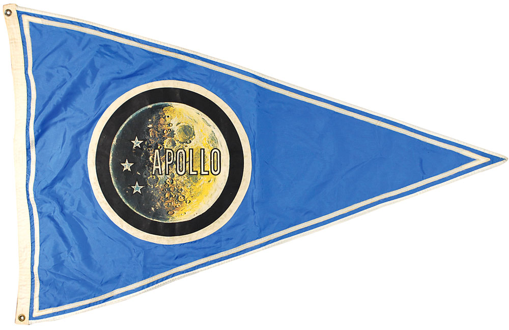 Lot #96 Director Kurt Debus’s Apollo Flag Pennant