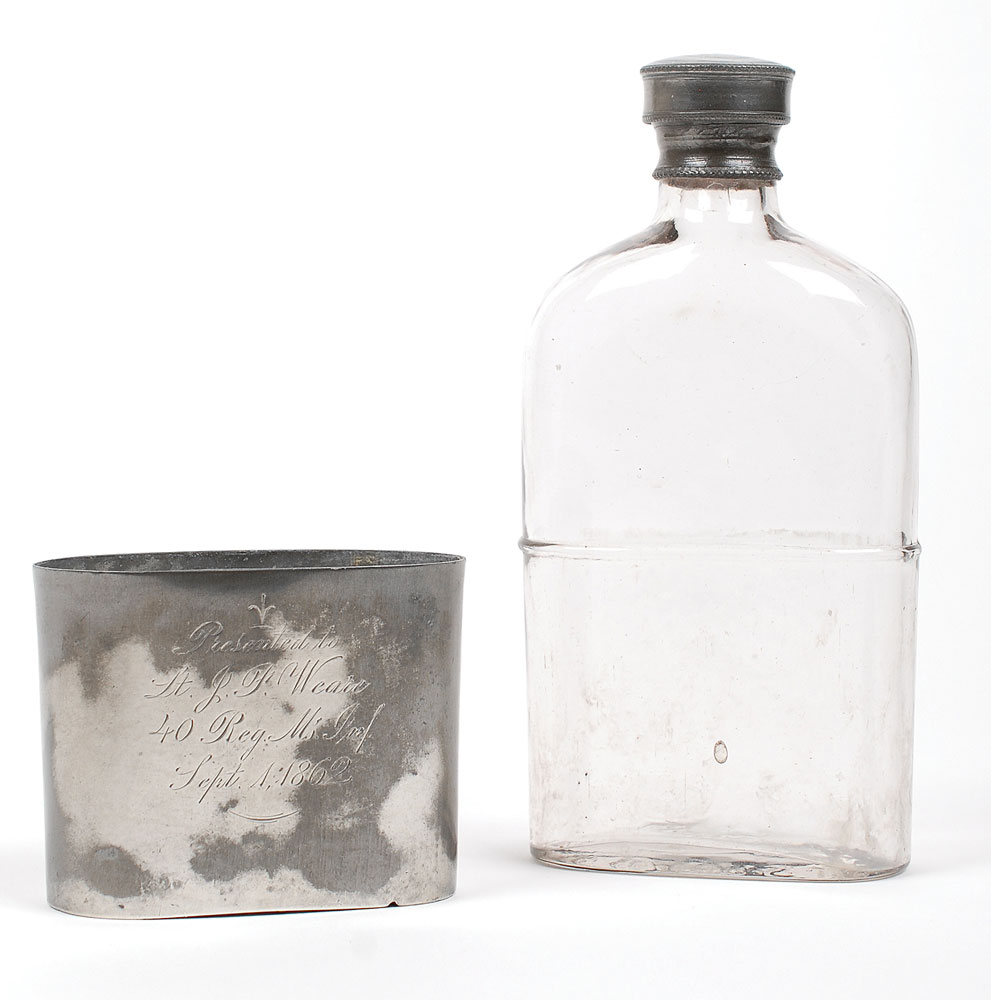 Lot #358 Civil War Whiskey Flask