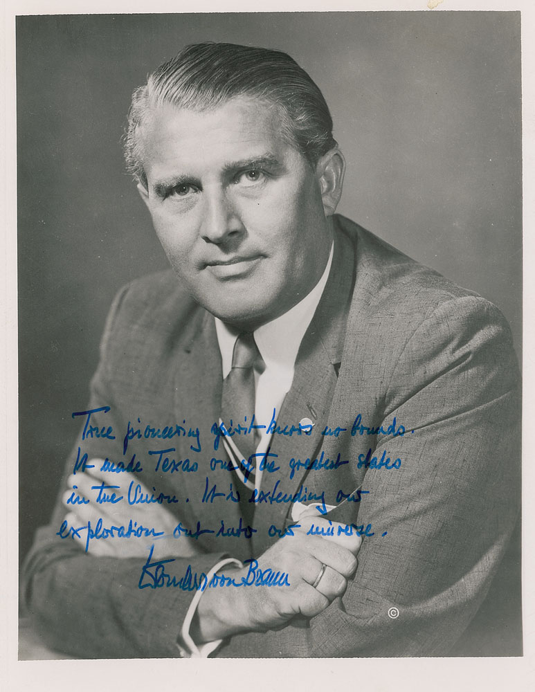 Lot #1 Wernher von Braun Signed Photograph