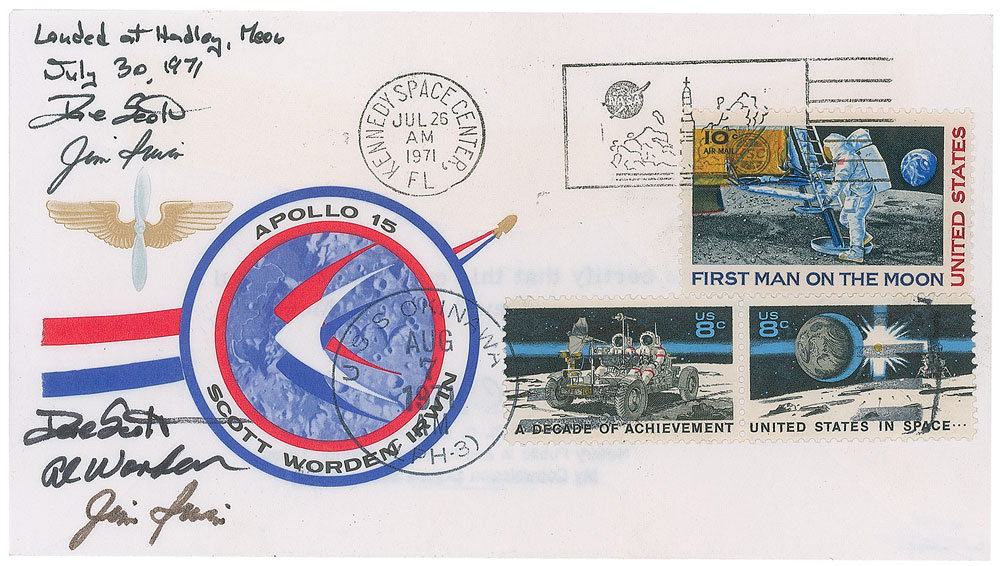 Lot #264 Apollo 15 Flown Sieger Cover
