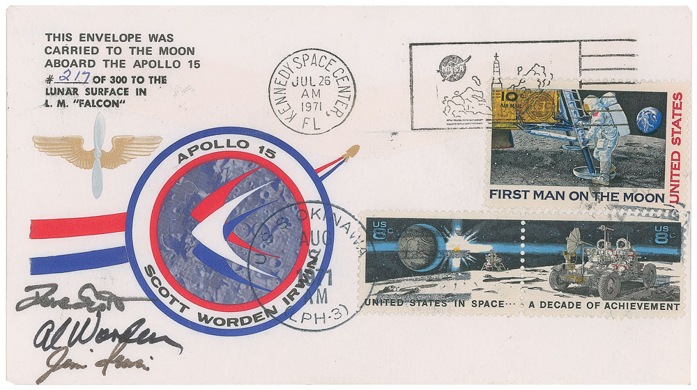 Lot #5085 Dave Scott’s Apollo 15 Flown Cover