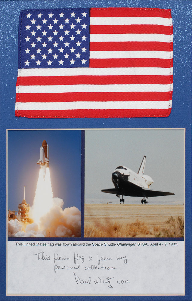 Lot #5115 Paul Weitz’s STS-6 Flown Flag