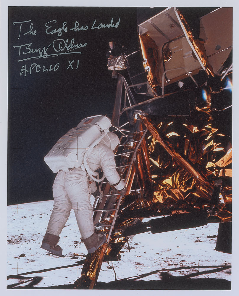 Lot #172 Buzz Aldrin Signed Photograph