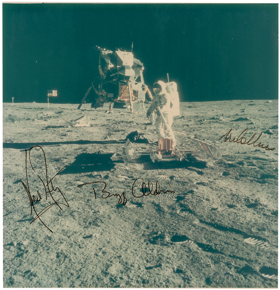 Lot #156 Apollo 11 Signed Photograph