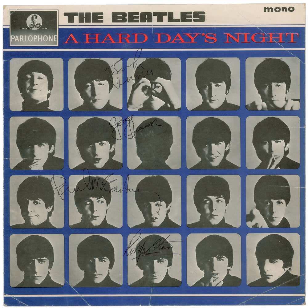 Lot #7002 Beatles Signed ‘A Hard Day’s Night’ Album Cover