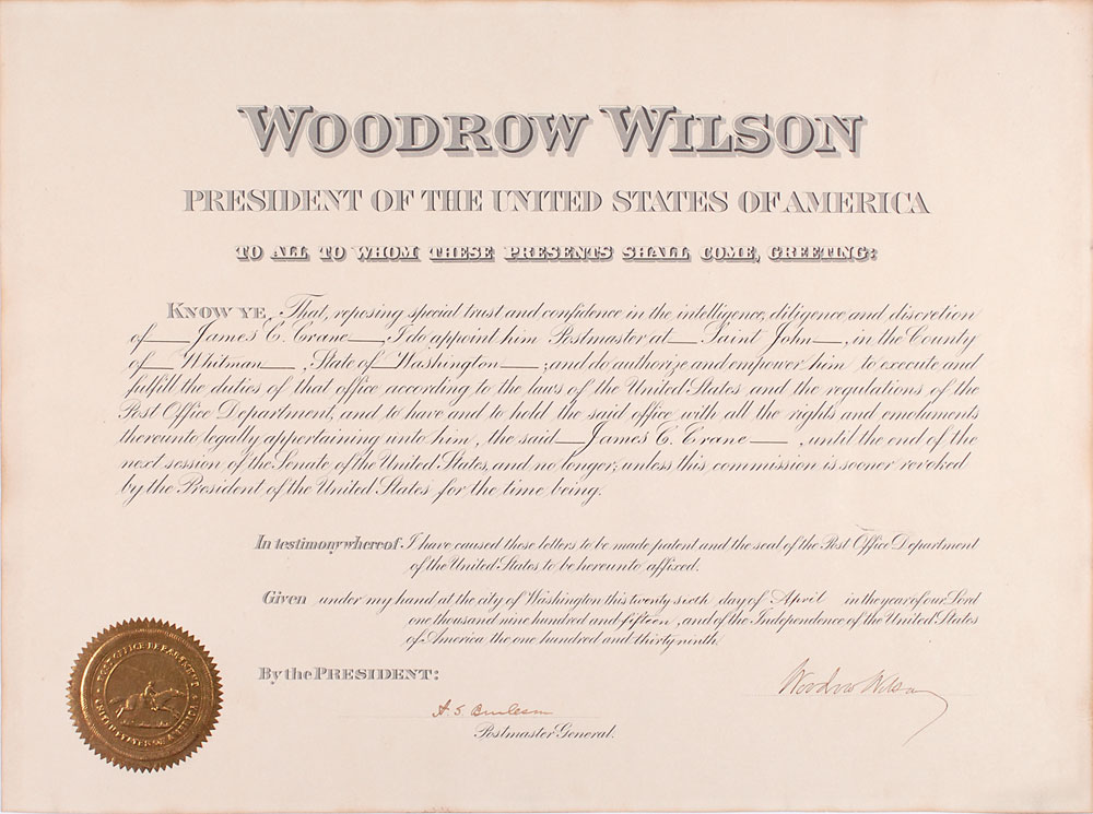 Lot #34 Woodrow Wilson