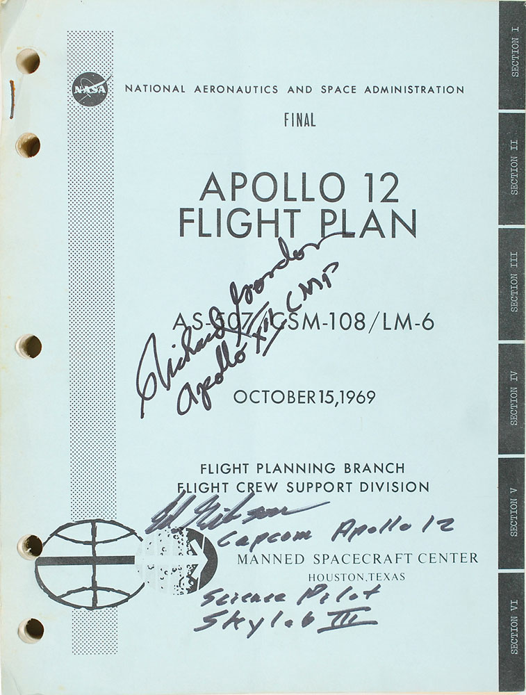 Lot #206 Richard Gordon Signed Apollo 12 Flight