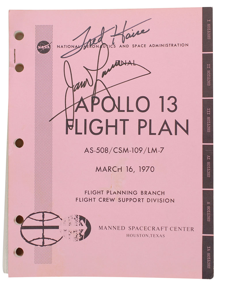 Lot #219 James Lovell and Fred Haise Signed Apollo