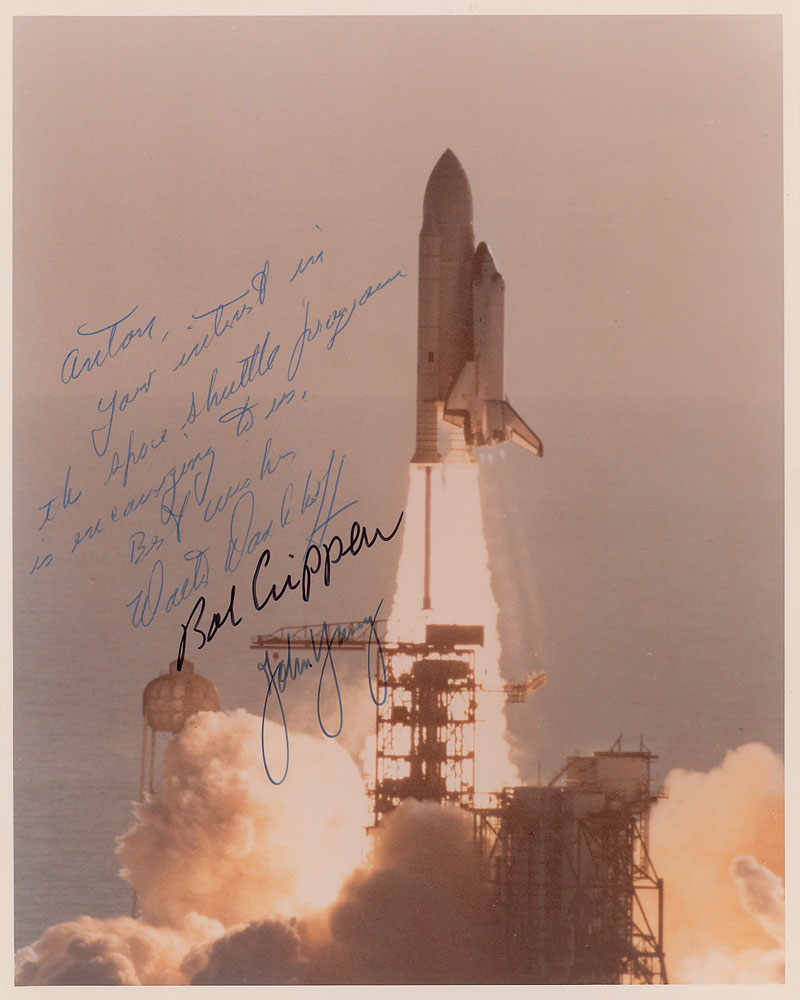 Lot #323 STS-1 Signed Photograph