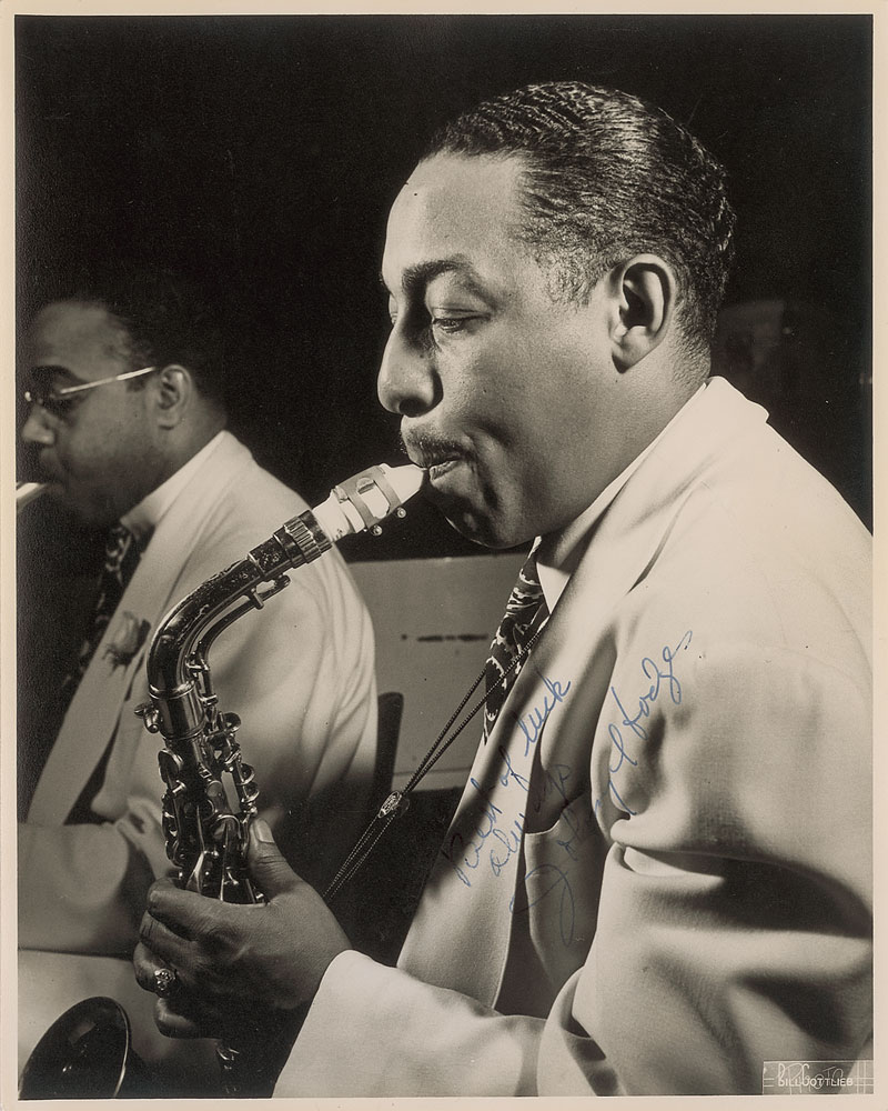 Lot #7219 Johnny Hodges Signed Photograph