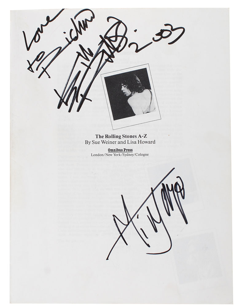 Lot #7109 Rolling Stones Signed Book
