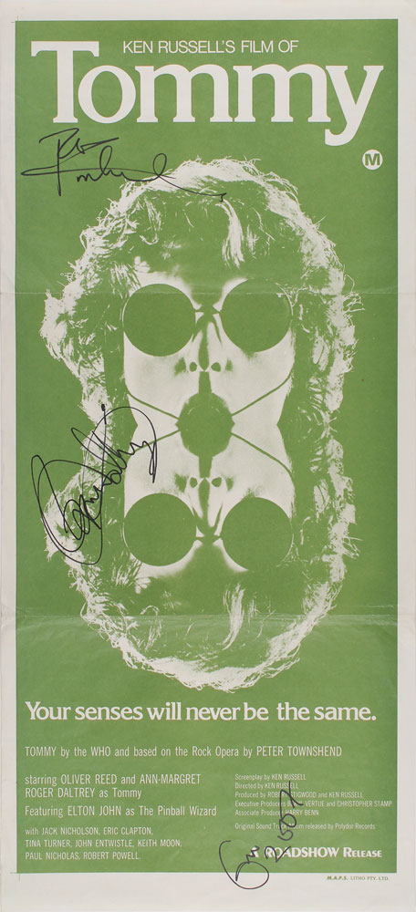 Lot #7249 The Who and Clapton Signed Tommy Poster