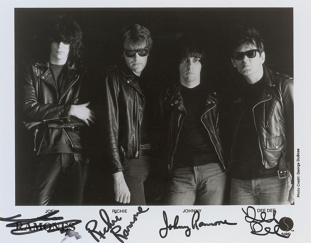 Lot #7434 The Ramones Signed Photograph and Press