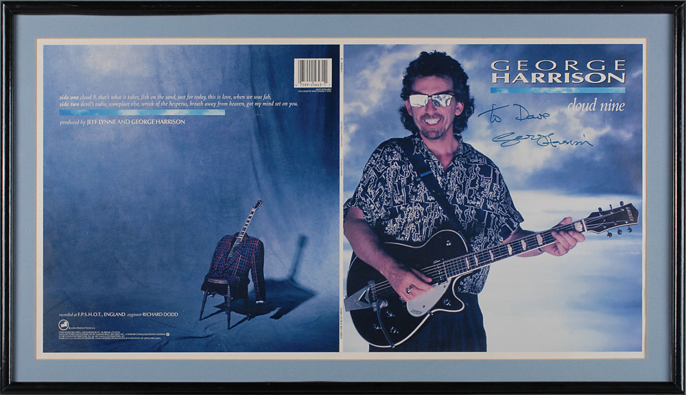 Lot #7017 George Harrison Signed Album Cover Proof