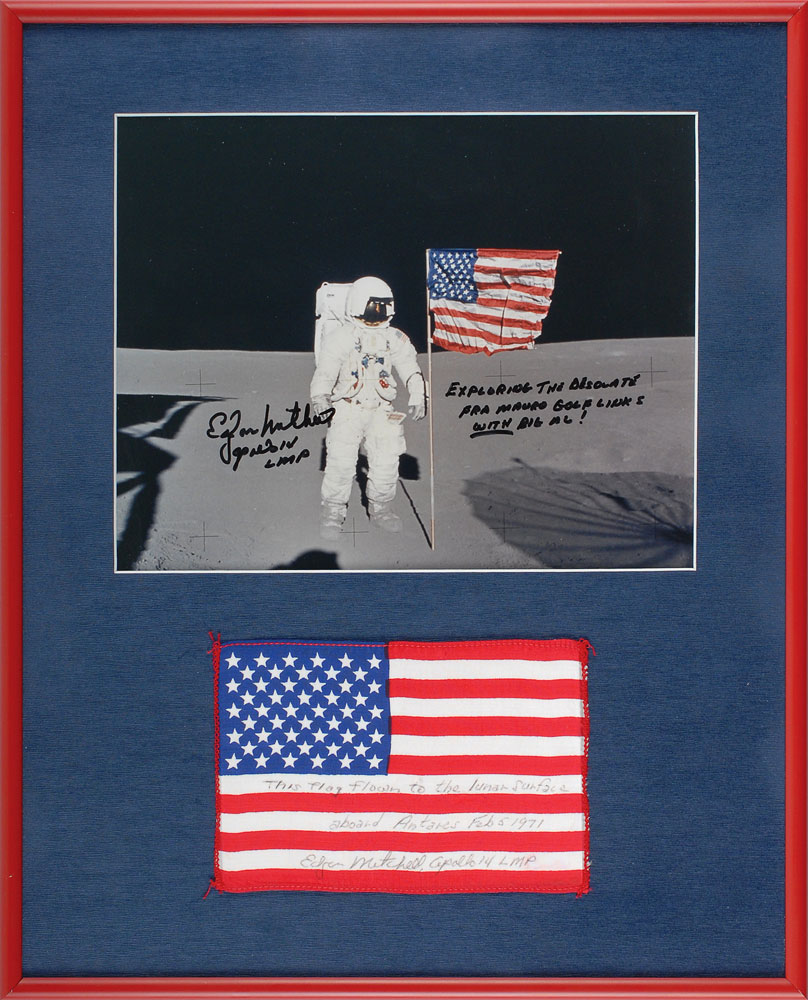 Lot #5073 Edgar Mitchell’s Apollo 14 Flown Flag