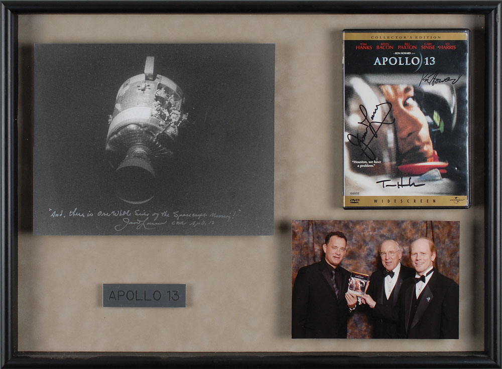 Lot #5072 Apollo 13 Display Signed By Lovell,