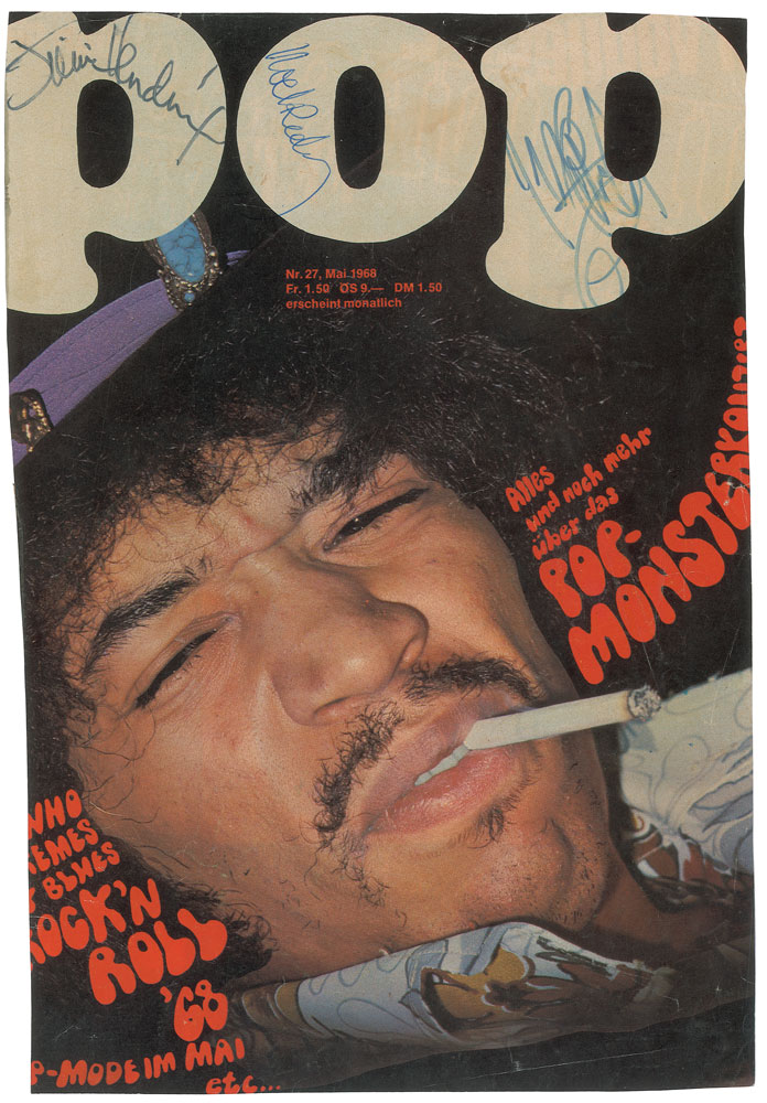 Lot #7092 Jimi Hendrix Experience Signed Magazine