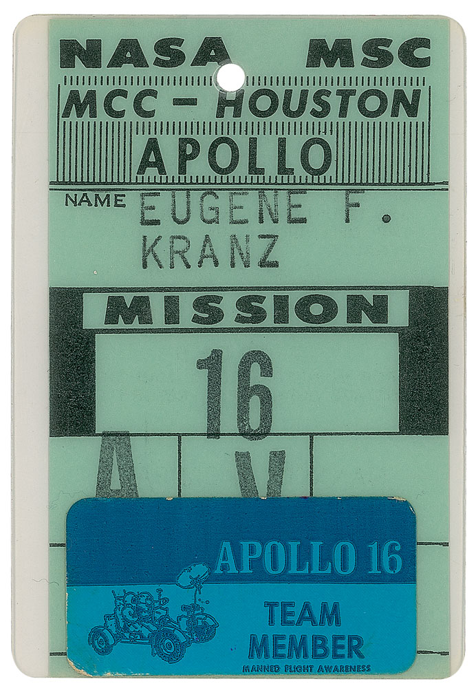 Lot #5095 Gene Kranz’s Apollo 16 Operations Badge