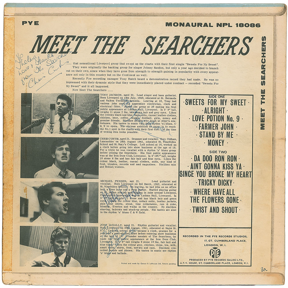 Lot #7262 The Searchers Signed Album