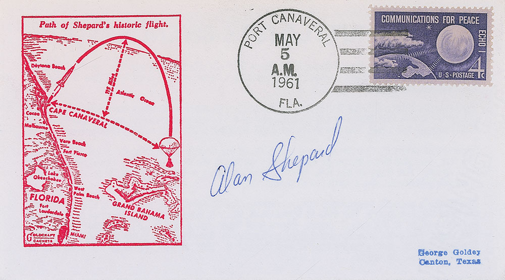 Lot #9075 Alan Shepard Signed Cover