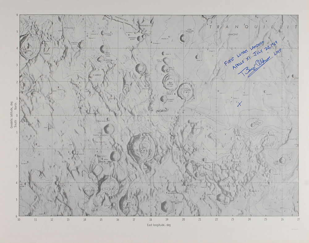 Lot #9292 Buzz Aldrin Signed Apollo 11 Landing