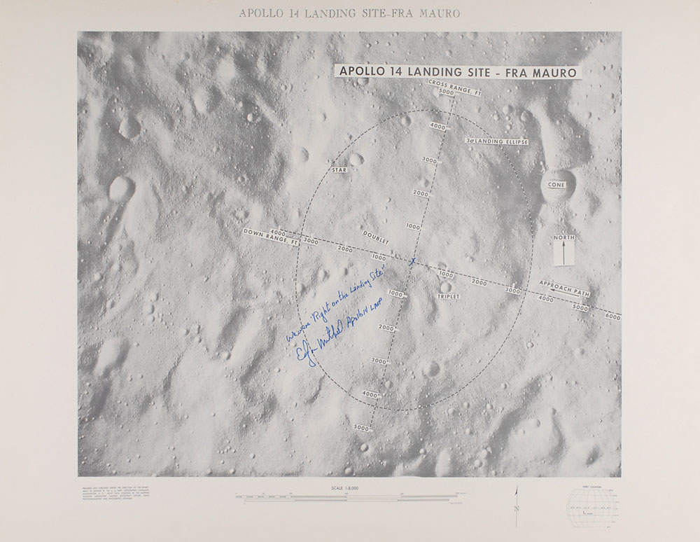 Lot #9384 Edgar Mitchell Signed Apollo 14 Lunar