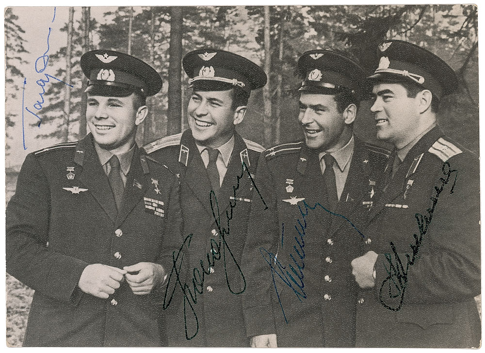 Lot #9030 Vostok Cosmonauts Signed Photograph