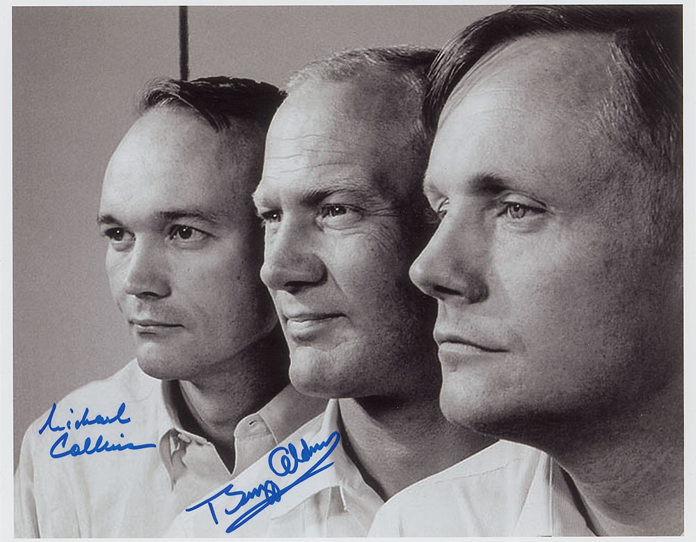Lot #448 Buzz Aldrin and Michael Collins