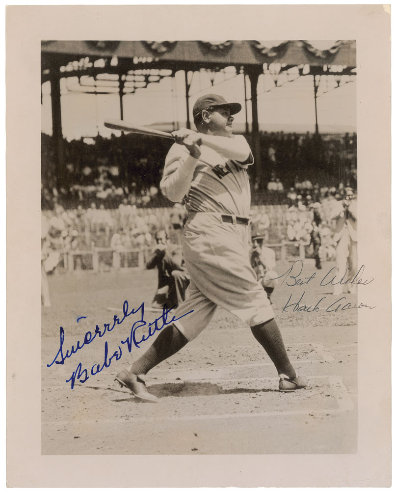 Lot #926 Babe Ruth and Hank Aaron