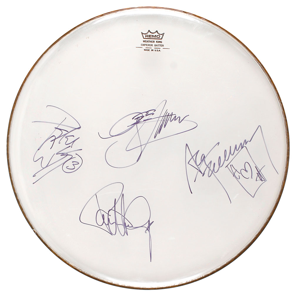 Lot #7310 KISS Signed Drumhead