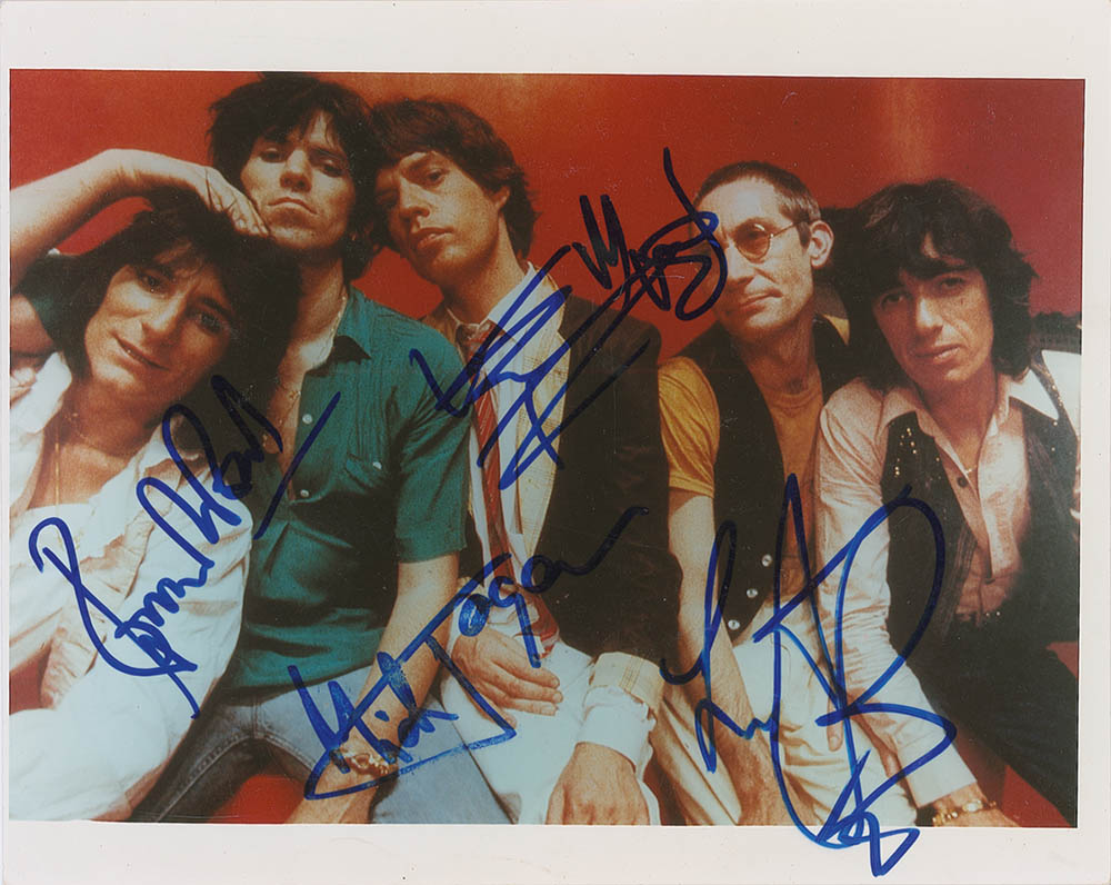 Lot #7106 Rolling Stones Signed Photograph