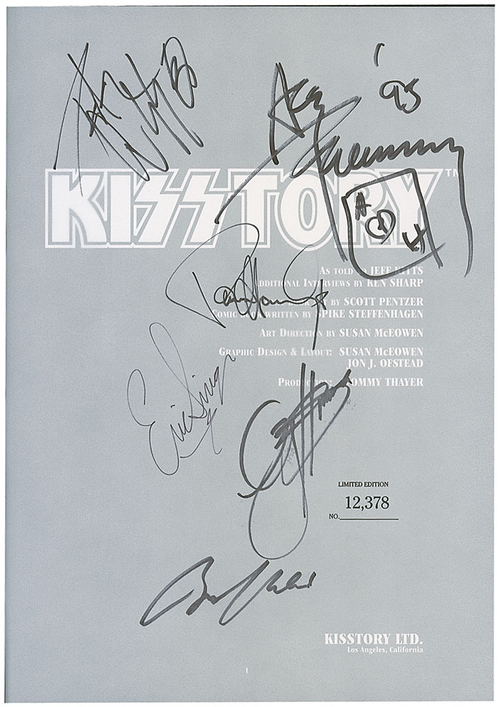 Lot #7308 KISS Signed Book