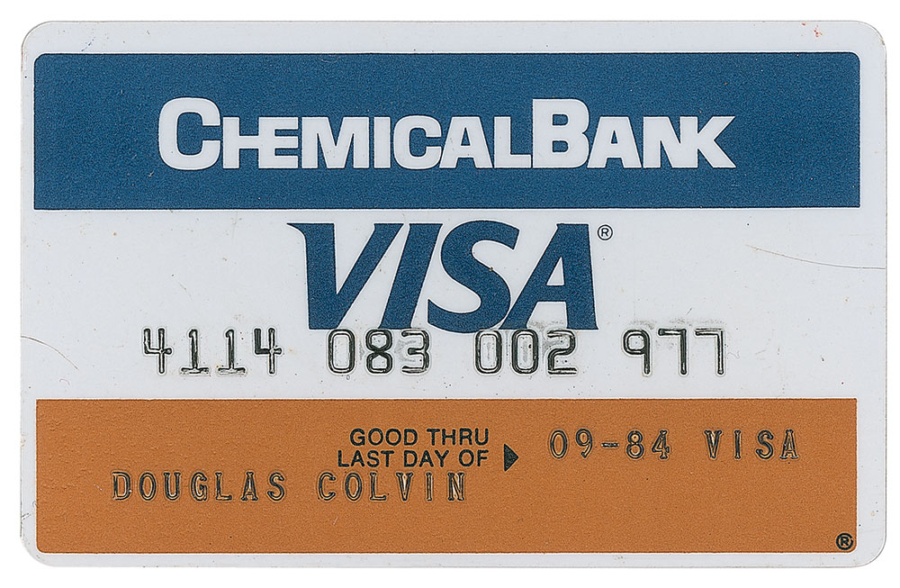 Lot #7503 Dee Dee Ramone’s Signed Credit Card