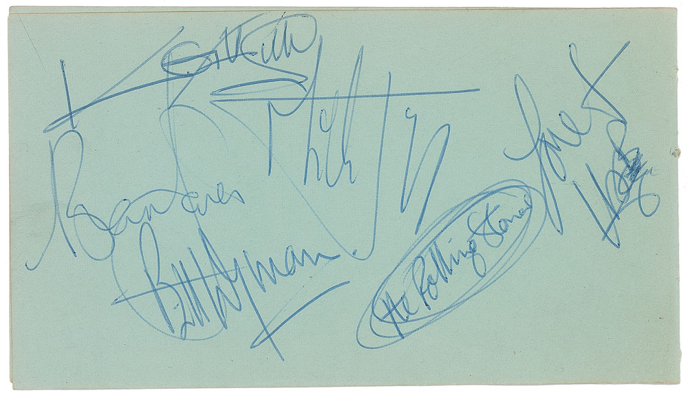 Lot #7105 Rolling Stones Signatures
