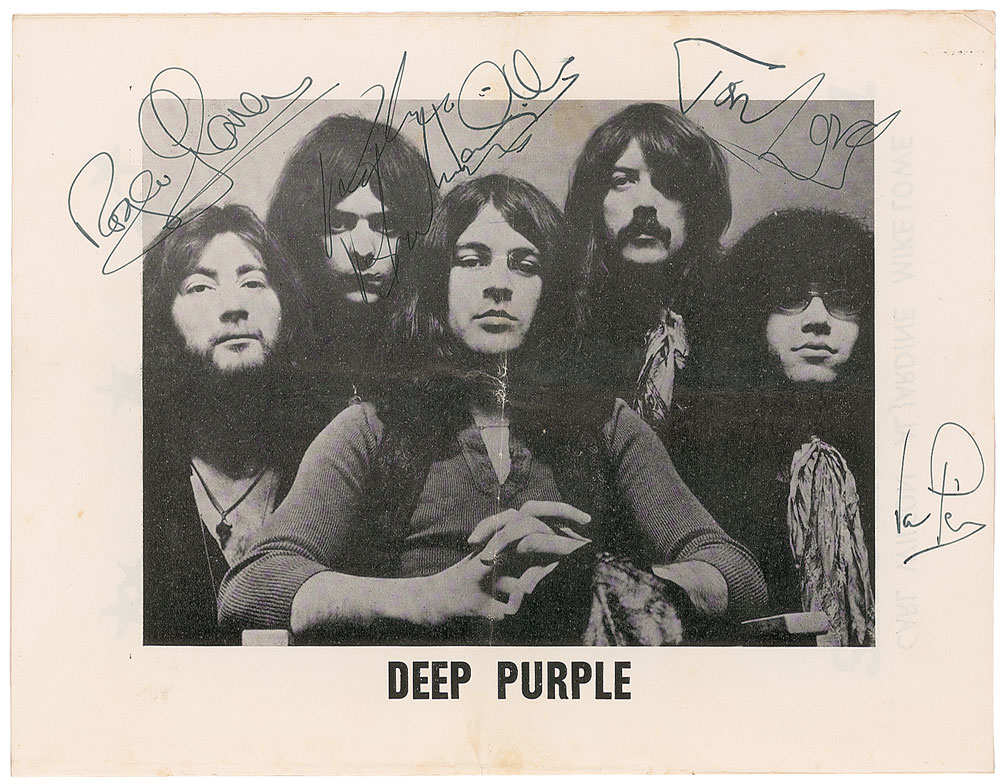 Lot #7291 Deep Purple Signed Program