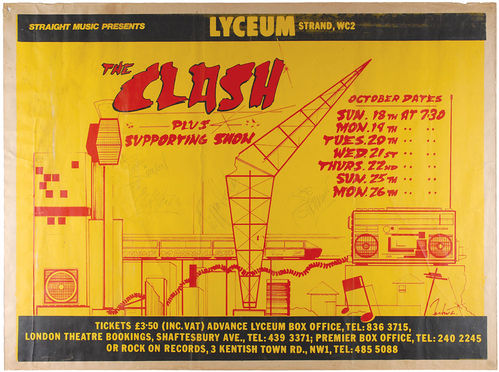 Lot #7506 The Clash Signed Poster