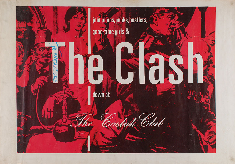 Lot #7507 The Clash: Joe Strummer Signed Poster