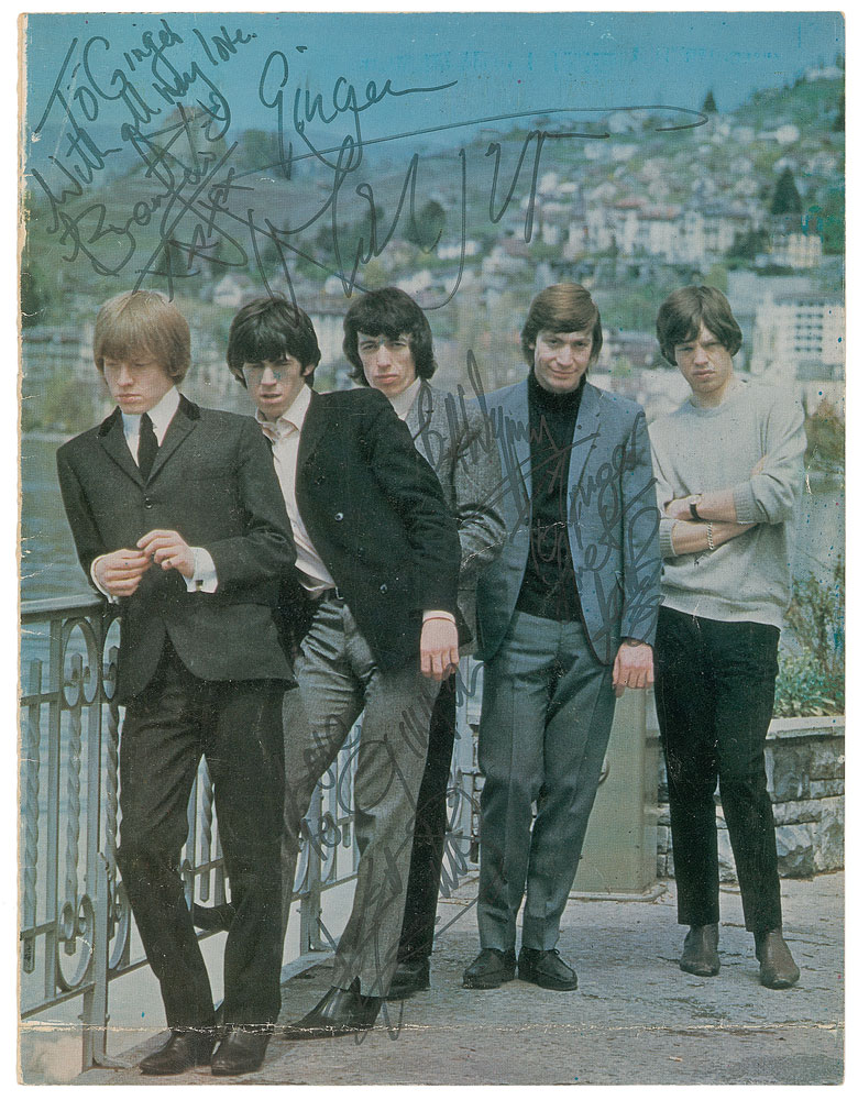 Lot #7102 Rolling Stones Signed Program Photograph
