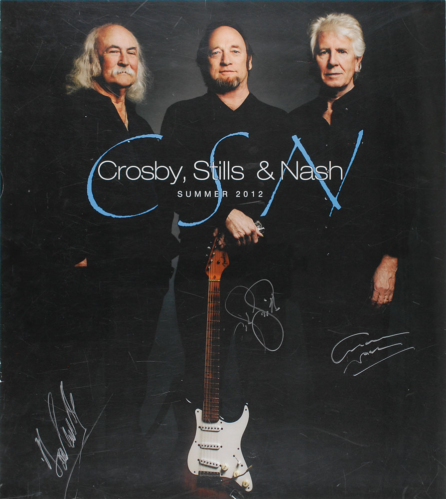 Lot #7350 Crosby, Stills, and Nash Signed Poster