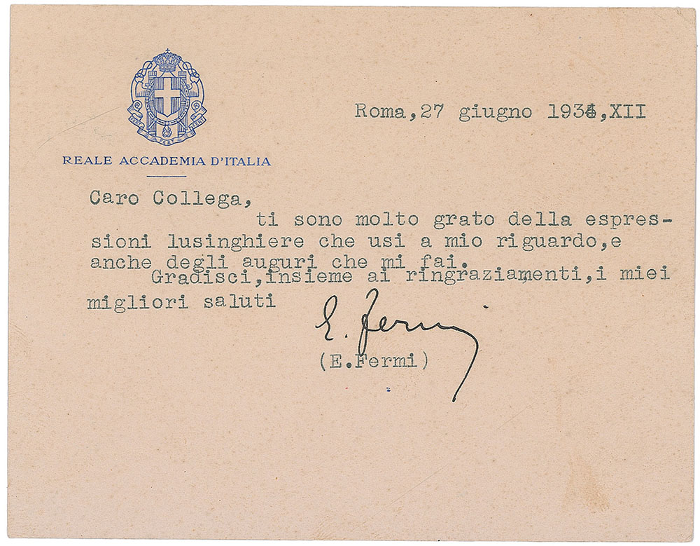 Lot #172 Enrico Fermi