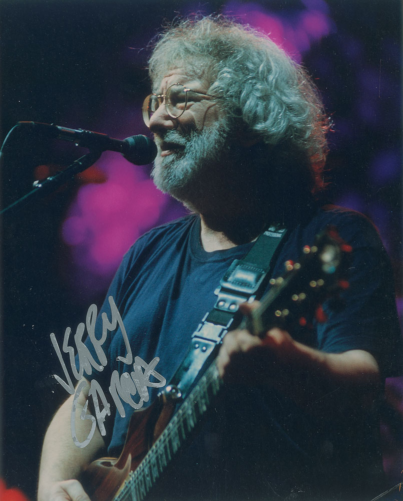 Lot #7127 Jerry Garcia Signed Photograph