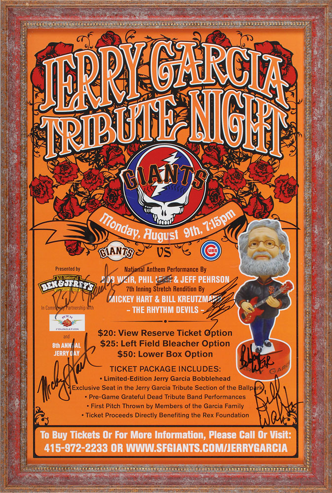 Lot #2142 Jerry Garcia Tribute Poster and