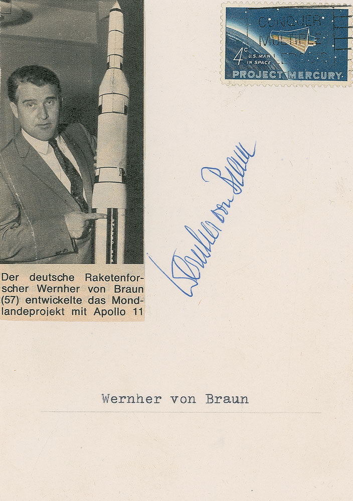 Lot #587 Wernher von Braun