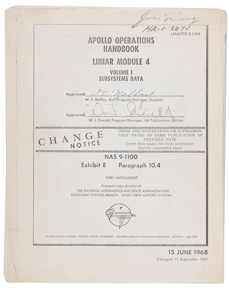 Lot #9220 LM 4 Operations Handbook