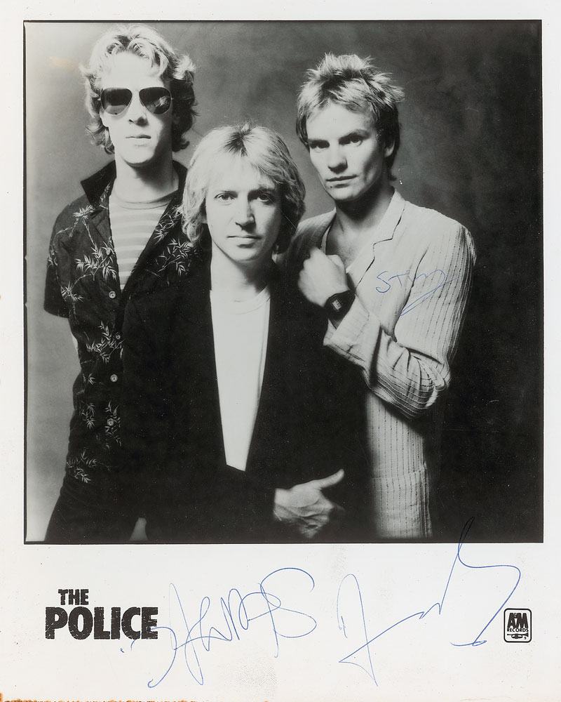 Lot #7295 The Police Signed Photograph