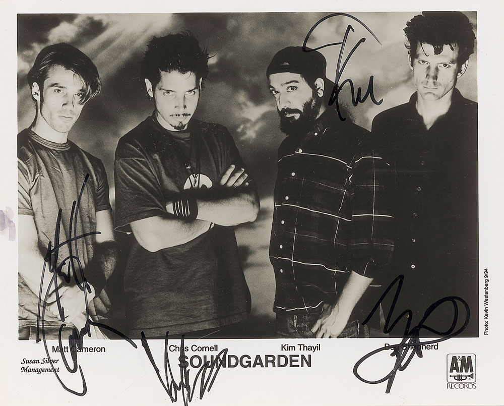 Lot #7532 Soundgarden Signed Photograph